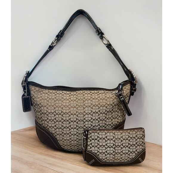 Vintage Coach 1460 Soho Mini Signature Hobo & 6319 Small Wristlet - Picture 15 of 15